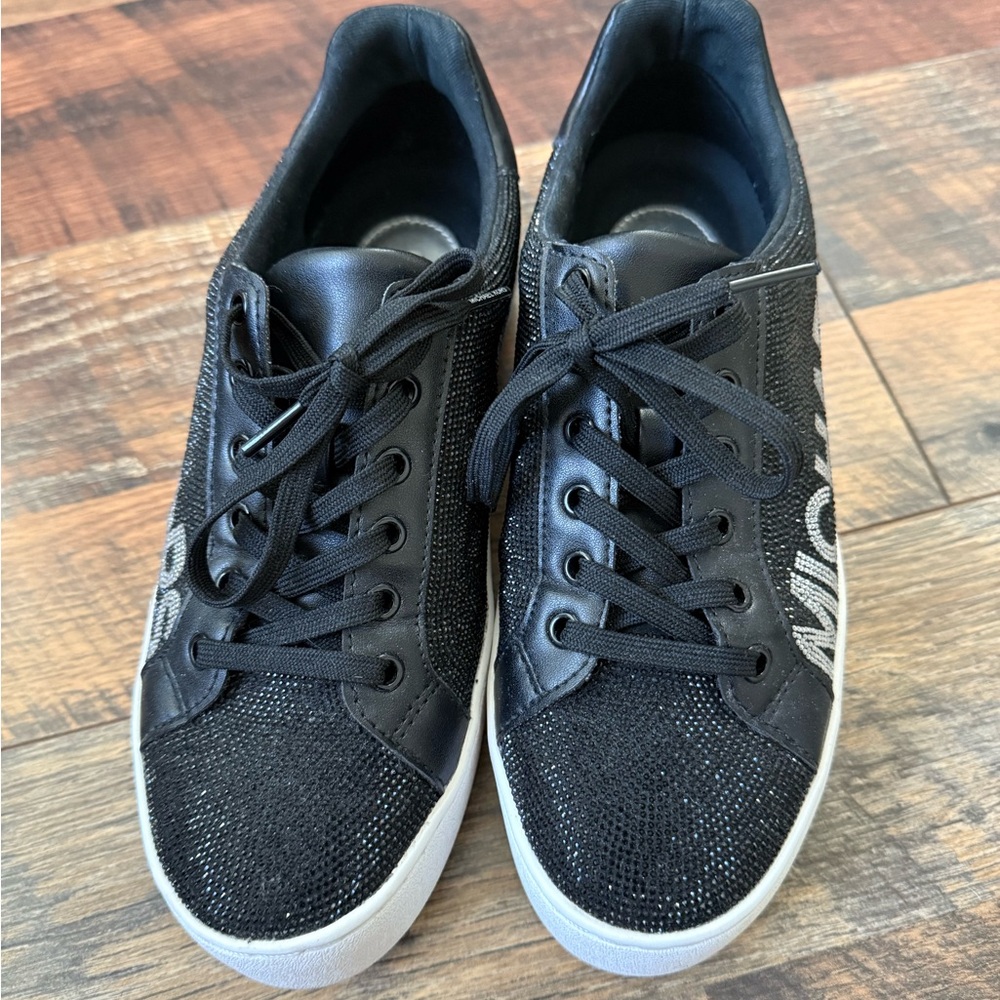 Poppy Black Glitter Sneakers Michael Kors
